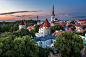 Aerial View of Tallinn Old Town from Toompea Hill in the Evening by Andrey Omelyanchuk on 500px