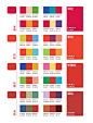 #实用素材# 中国红色系配色！年底中国风设计火火红红用的多，自己收藏，转需~