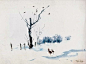美籍华裔画家 Tyrus Wong 画笔下的鹿。 ​​​​
