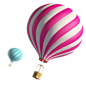 png气球热气球装饰素材@灬小狮子灬-2活动促销电商节日设计免扣去底透明背景素材png元素@奥美Linda