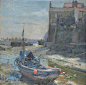 david curtis paintings  Bright Morning Light, Staithes