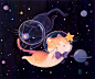 CATSTRONAUT COMMISSIONS : gouache illustration commissions for lovely kitty owners.