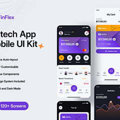 FinFlex - Finance App Mobile UI Kits — Figma Resources on UI8