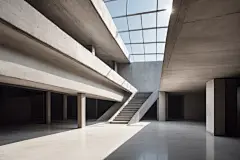 多层建筑工业建筑模型空间摄影图