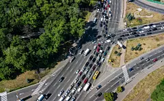 交通,都市风景,在上面,路,航拍视角,果酱,概念,大量物体,运输