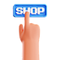 Shop Button 3D Illustration