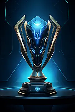 电竞奖杯模型胜利效果图