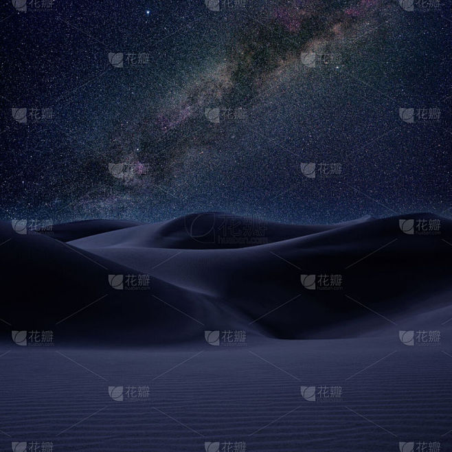 沙丘,银河系,沙子,夜晚,星星,沙漠,马斯帕洛玛斯,天空,无人,大西洋群岛素材-花瓣网