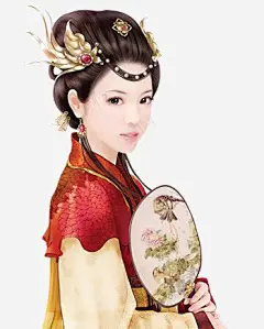 古典卡通美女 创意素材