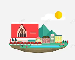 欧美粉色建筑楼 设计图片 免费下载 页面网页 平面电商 创意素材