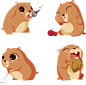 活泼可爱的卡通土拨鼠【三元素 为设计而生 3png