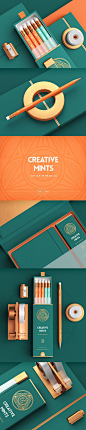 Creative Mints premium pencil package design by Creative Mints | Fivestar Branding Agency – Design and Branding Agency & Curated Inspiration Gallery #pencil #logo #logos #logomark #branding #packaging #packagingdesign #design #fivestarbranding