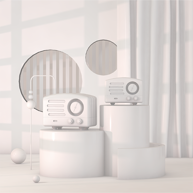 C4D收音机场景
