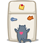 电冰箱和猫咪图标 iconpng.com #Web# #UI# #素材#