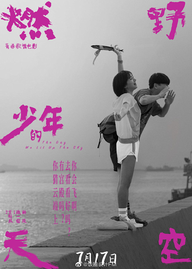 燃野少年的天空 影视海报 人物海报 创意...