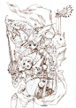 [转载]国外原画师珍稀线稿集