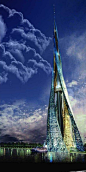 哈利法塔——世界最高楼！
125层高，在上面可以鸟瞰整个迪拜！
到不了月亮之上，
可以在哈利法塔上面仰望星空~ ​​​​