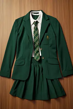 校裙衬衫衣服套装校服图片摄影图