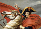 Napoleon crossing the Alps Malmaison《拿破仑翻越阿尔卑斯山》凡尔赛宫第一版手套和表情细节