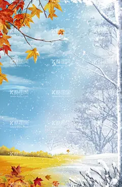 秋冬背景  - 源文件下载【酷图网】霜降,红叶,冰霜,霜雪,秋冬红叶,摄影,自然景观,自然风,秋霜,冬雪,秋冬背景,