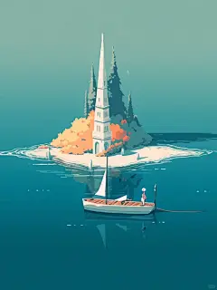 Midjourney | 海岛01 超清画质 电脑壁纸