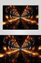 数字艺术科技感隧道图片-众图网
