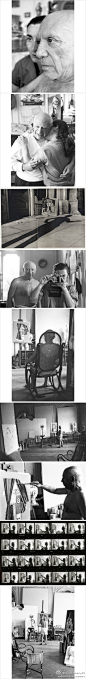 《毕加索，1957》，摄影：David Douglas Duncan。其实这组照片中并不全是1957年拍摄的，跨度从1956年到1960年代初。（5）
