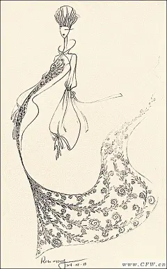 婚纱设计手稿
