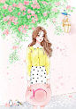 插画师绘心小猪的手绘作品欣赏 美少女系列