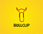 BULLCLIP标志设计 回形针 文具 夹子 公牛 牛角 办公室 学习用品 商标设计  图标 图形 标志 logo 国外 外国 国内 品牌 设计 创意 欣赏