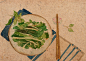 原创作品：24节气食物手绘
  小满——苦菜
