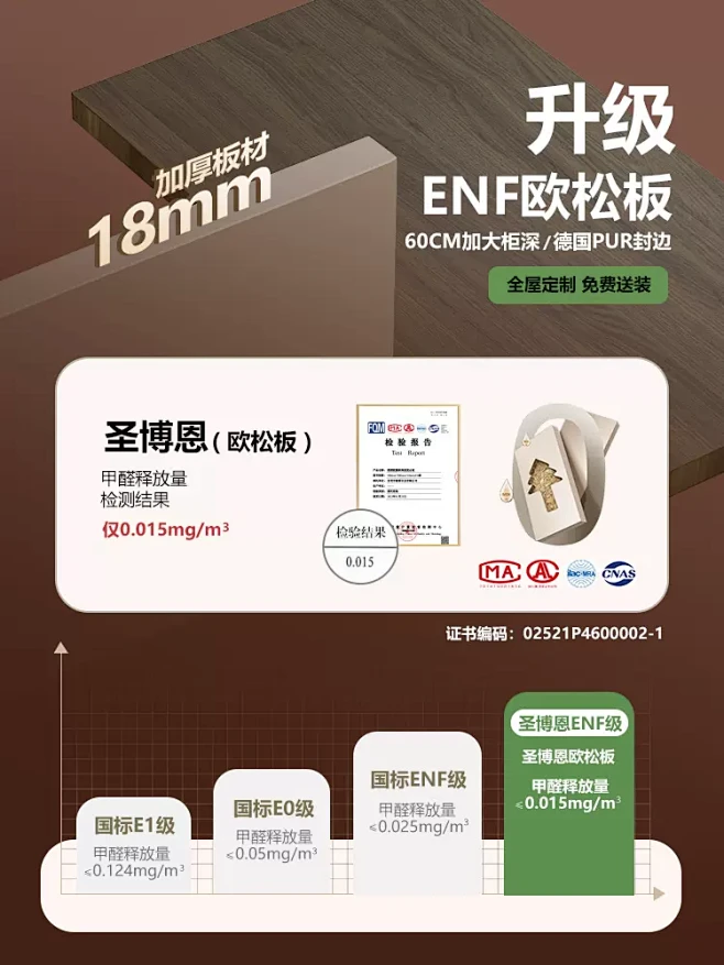 ENF级实木衣柜家用卧室大衣橱现代简约新...