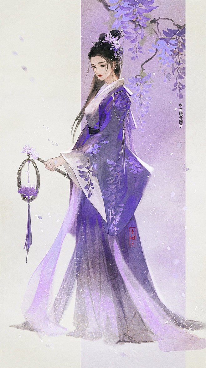古风/古风元素/古风少女 插画师  画师...