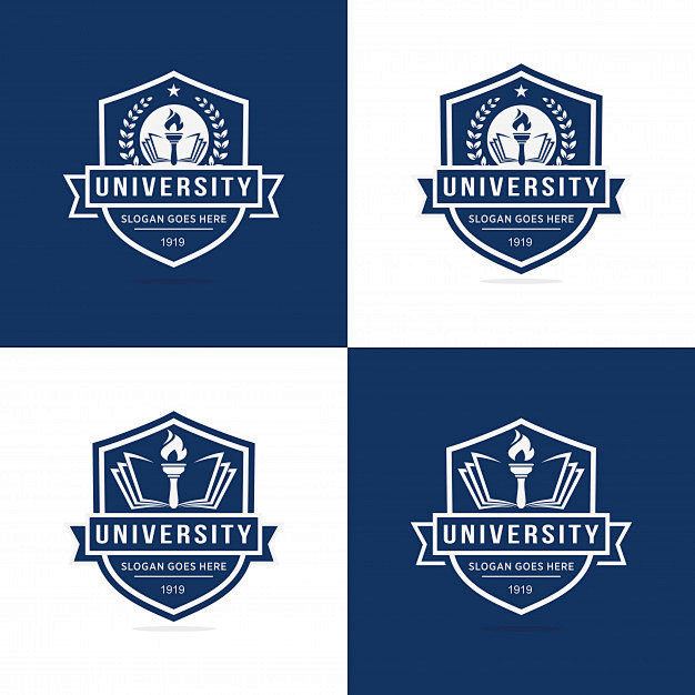 大学徽标，学校教育logo标志矢量图素材