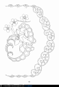 绣花图样手绘素材