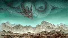 4k(神兽青龙壁纸｜国风手绘背景图片 - 山水图腾)「哲风壁纸」