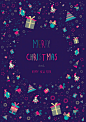 Merry Christmas and Happy New Year : ewelinagaska.com, Merry Christmas, Happy New Year, branding, illustration, vector, color, love, cute, nice, warsaw, girl, santa, renifer, rudolf, billow