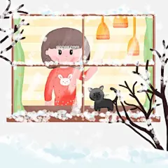 冬天冬季雪天下雪女孩猫咪窗口赏雪手绘插画图片大小2000x2000px 图片尺寸3.85 MB 来自PNG搜索网 pngss.com 免费免扣png素材下载！插画#窗#窗口#窗台#灯#冬季#冬天#动物#卡通手绘#枯树#猫咪#女孩#赏雪#