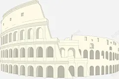 彩绘卡通罗马建筑高清素材 手绘 设计图片 免费下载 页面网页 平面电商 创意素材 png素材