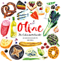 Olivье grocery store (Vienna) : Watercolor illustrations and branding for small grocery store in Vienna (Austria). Old school food approach, authentic and good quality.