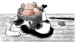 手绘卡通立秋节气插画设计