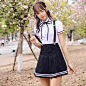 网红校服夏季学院风学生装水手服jk制服中学生女生毕业班服套装-tmall.com天猫