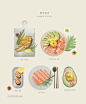 主菜搭配营养膳食烹饪食材美食主题海报PSD素材