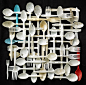 SUBMISSION: Plastic forks, knives and spoons on black background.
Found objects collected on Floyd Bennett Field, Brooklyn, New York. From the series of photographs &#;8220Found in Nature&#8221; by Barry Rosenthal.