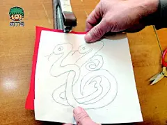 蛇年福字剪纸 福字窗花剪纸步骤