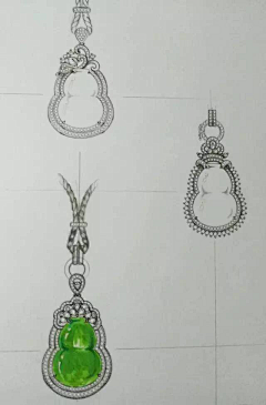 NOR-CA采集到珠宝手绘表现技法