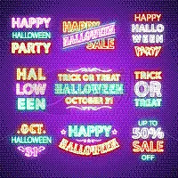 霓虹灯,请柬,十月,偏好,传单,信函,布置,问候,复古