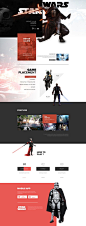 Star Wars  Landing page Game concept  Web-design