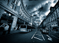 direction | London, duotone, traffic, street