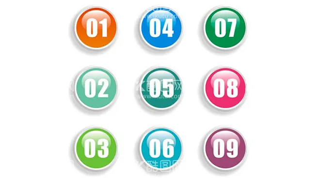 数字序号 - 源文件下载【酷图网】数字序号,数字标号,序列号,排列顺序,号码-花瓣网